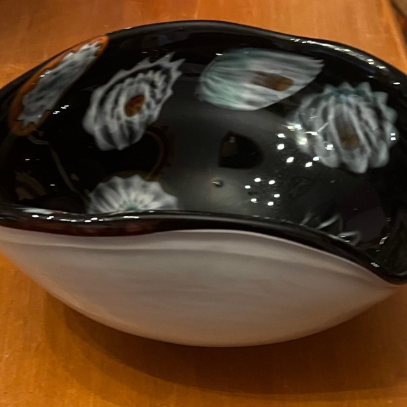Artistic Black and White Swirl Bowl - Picture 3 of 5